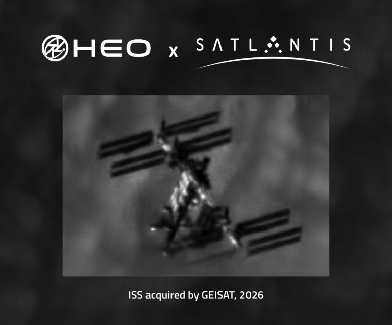 The International Space Station (ISS) captured by SATLANTIS’ GEISAT satellite